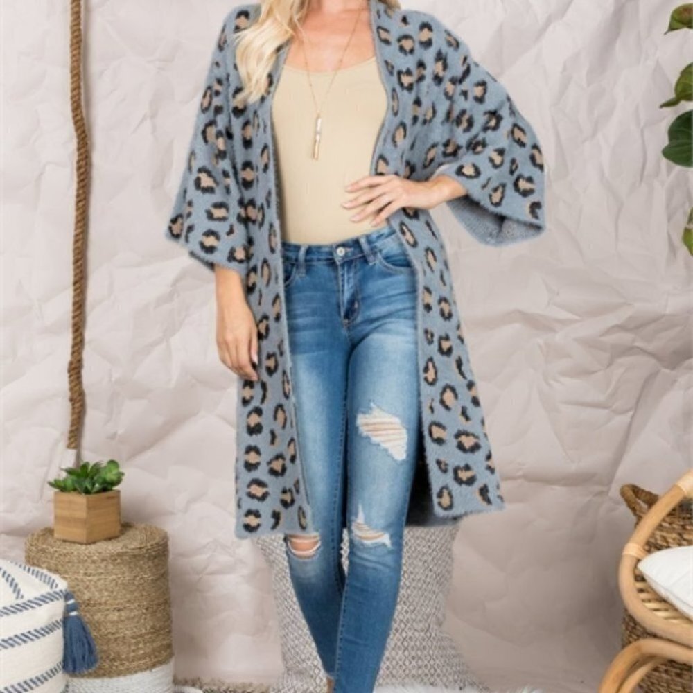 Leopard print Print So Soft Open front Cardigan - Picture 7 of 9